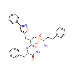 NC(=O)[C@H](Cc1ccccc1)NC(=O)[C@H](Cc1cc(-c2ccccc2)no1)C[P@](=O)(O)[C@@H](N)CCc1ccccc1 ZINC001772609653