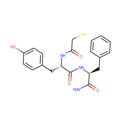 NC(=O)[C@H](Cc1ccccc1)NC(=O)[C@H](Cc1ccc(O)cc1)NC(=O)CS ZINC000048999858