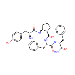 NC(=O)[C@H](Cc1ccccc1)NC(=O)[C@H](Cc1ccccc1)NC(=O)[C@@H]1CCC[C@@H]1NC(=O)[C@@H](N)Cc1ccc(O)cc1 ZINC000028475449