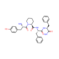 NC(=O)[C@H](Cc1ccccc1)NC(=O)[C@H](Cc1ccccc1)NC(=O)[C@@H]1CCCCN1C(=O)[C@@H](N)Cc1ccc(O)cc1 ZINC000070613824