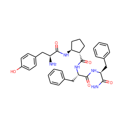 NC(=O)[C@H](Cc1ccccc1)NC(=O)[C@H](Cc1ccccc1)NC(=O)[C@H]1CCC[C@@H]1NC(=O)[C@@H](N)Cc1ccc(O)cc1 ZINC000044404559