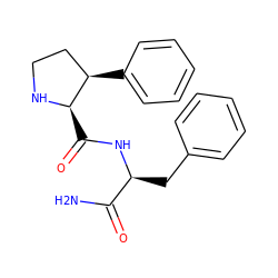 NC(=O)[C@H](Cc1ccccc1)NC(=O)[C@H]1NCC[C@H]1c1ccccc1 ZINC000096272471