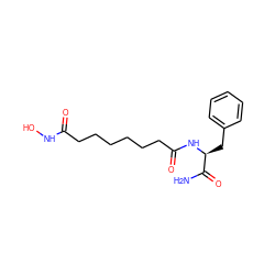 NC(=O)[C@H](Cc1ccccc1)NC(=O)CCCCCCC(=O)NO ZINC000013475065