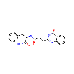 NC(=O)[C@H](Cc1ccccc1)NC(=O)CCc1nc2ccccc2c(=O)[nH]1 ZINC000103257077