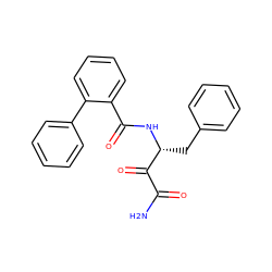 NC(=O)C(=O)[C@@H](Cc1ccccc1)NC(=O)c1ccccc1-c1ccccc1 ZINC000013441391