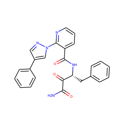 NC(=O)C(=O)[C@@H](Cc1ccccc1)NC(=O)c1cccnc1-n1cc(-c2ccccc2)cn1 ZINC000114055692