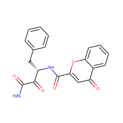 NC(=O)C(=O)[C@H](Cc1ccccc1)NC(=O)c1cc(=O)c2ccccc2o1 ZINC000028524231