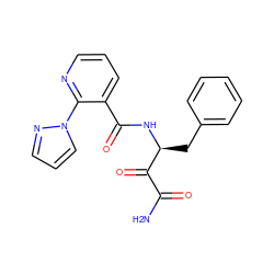 NC(=O)C(=O)[C@H](Cc1ccccc1)NC(=O)c1cccnc1-n1cccn1 ZINC001772650998