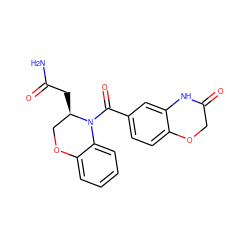 NC(=O)C[C@@H]1COc2ccccc2N1C(=O)c1ccc2c(c1)NC(=O)CO2 ZINC001772590960