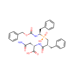 NC(=O)C[C@H](NC(=O)[C@@H](Cc1ccccc1)C[P@](=O)(O)[C@H](Cc1ccccc1)NC(=O)OCc1ccccc1)C(=O)O ZINC000028761728