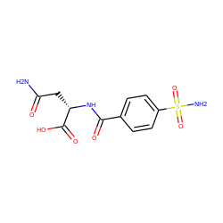 NC(=O)C[C@H](NC(=O)c1ccc(S(N)(=O)=O)cc1)C(=O)O ZINC000027638157