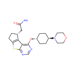 NC(=O)C[C@H]1CCc2sc3ncnc(O[C@H]4CC[C@H](N5CCOCC5)CC4)c3c21 ZINC000299825077