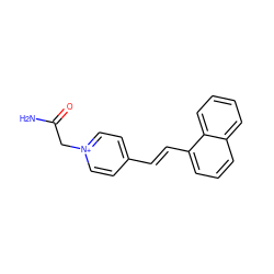 NC(=O)C[n+]1ccc(/C=C/c2cccc3ccccc23)cc1 ZINC000028226077