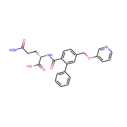 NC(=O)CC[C@H](NC(=O)c1ccc(COc2cccnc2)cc1-c1ccccc1)C(=O)O ZINC000027428448