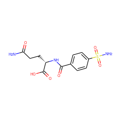 NC(=O)CC[C@H](NC(=O)c1ccc(S(N)(=O)=O)cc1)C(=O)O ZINC000027641140