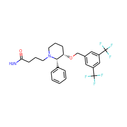 NC(=O)CCCN1CCC[C@H](OCc2cc(C(F)(F)F)cc(C(F)(F)F)c2)[C@@H]1c1ccccc1 ZINC000026188824