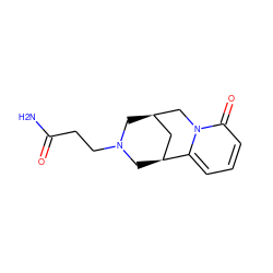 NC(=O)CCN1C[C@@H]2C[C@H](C1)c1cccc(=O)n1C2 ZINC000000486175