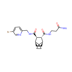 NC(=O)CCNC(=O)[C@H]1[C@H](C(=O)NCc2ccc(Br)cn2)[C@@H]2C=C[C@H]1C21CC1 ZINC000653768321