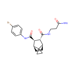 NC(=O)CCNC(=O)[C@H]1[C@H](C(=O)Nc2ccc(Br)cc2)[C@@H]2C=C[C@H]1C21CC1 ZINC000168392634