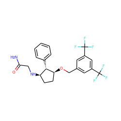 NC(=O)CN[C@@H]1CC[C@H](OCc2cc(C(F)(F)F)cc(C(F)(F)F)c2)[C@H]1c1ccccc1 ZINC000036324346