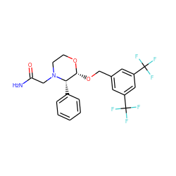 NC(=O)CN1CCO[C@H](OCc2cc(C(F)(F)F)cc(C(F)(F)F)c2)[C@@H]1c1ccccc1 ZINC000029469083