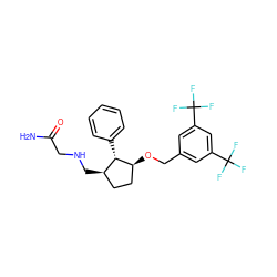 NC(=O)CNC[C@@H]1CC[C@H](OCc2cc(C(F)(F)F)cc(C(F)(F)F)c2)[C@H]1c1ccccc1 ZINC000036324342