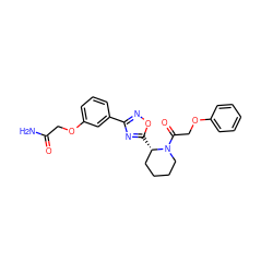 NC(=O)COc1cccc(-c2noc([C@H]3CCCCN3C(=O)COc3ccccc3)n2)c1 ZINC000143687918