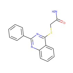 NC(=O)CSc1nc(-c2ccccc2)nc2ccccc12 ZINC000000421605