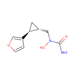 NC(=O)N(O)C[C@H]1C[C@@H]1c1ccoc1 ZINC000013762935