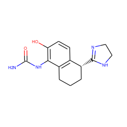 NC(=O)Nc1c(O)ccc2c1CCC[C@H]2C1=NCCN1 ZINC000103272265