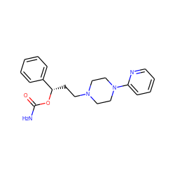 NC(=O)O[C@@H](CCN1CCN(c2ccccn2)CC1)c1ccccc1 ZINC000118064967