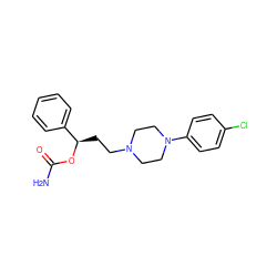 NC(=O)O[C@H](CCN1CCN(c2ccc(Cl)cc2)CC1)c1ccccc1 ZINC000095572066