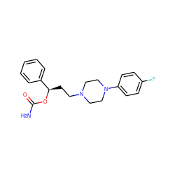 NC(=O)O[C@H](CCN1CCN(c2ccc(F)cc2)CC1)c1ccccc1 ZINC000095579039