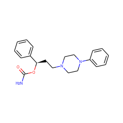 NC(=O)O[C@H](CCN1CCN(c2ccccc2)CC1)c1ccccc1 ZINC000095572050