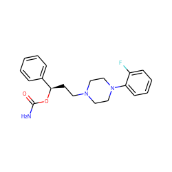 NC(=O)O[C@H](CCN1CCN(c2ccccc2F)CC1)c1ccccc1 ZINC000095574894