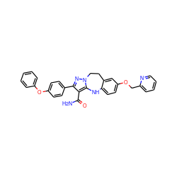 NC(=O)c1c(-c2ccc(Oc3ccccc3)cc2)nn2c1Nc1ccc(OCc3ccccn3)cc1CC2 ZINC000045336726