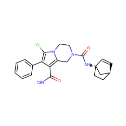 NC(=O)c1c(-c2ccccc2)c(Cl)n2c1CN(C(=O)N[C@@]13C=C[C@@H](CC1)C3)CC2 ZINC001772617604