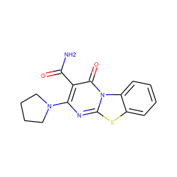 NC(=O)c1c(N2CCCC2)nc2sc3ccccc3n2c1=O ZINC000103167957