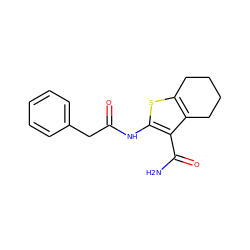 NC(=O)c1c(NC(=O)Cc2ccccc2)sc2c1CCCC2 ZINC000000042567