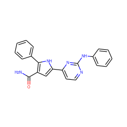 NC(=O)c1cc(-c2ccnc(Nc3ccccc3)n2)[nH]c1-c1ccccc1 ZINC000064526969