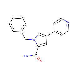 NC(=O)c1cc(-c2ccncc2)cn1Cc1ccccc1 ZINC000218837409