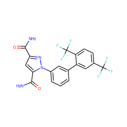 NC(=O)c1cc(C(N)=O)n(-c2cccc(-c3cc(C(F)(F)F)ccc3C(F)(F)F)c2)n1 ZINC000066258453