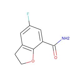 NC(=O)c1cc(F)cc2c1OCC2 ZINC000169348792