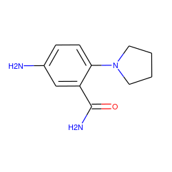 NC(=O)c1cc(N)ccc1N1CCCC1 ZINC000000785075