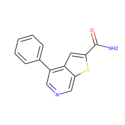 NC(=O)c1cc2c(-c3ccccc3)cncc2s1 ZINC000063298470