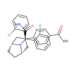 NC(=O)c1ccc([C@]2(C(N)=O)C[C@@H]3CC[C@H](C2)N3C(c2ccccc2Cl)c2ccccc2Cl)nc1 ZINC000103225811