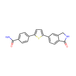 NC(=O)c1ccc(-c2ccc(-c3ccc4c(c3)CNC4=O)s2)cc1 ZINC000653716019