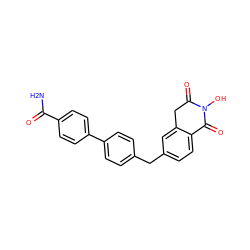 NC(=O)c1ccc(-c2ccc(Cc3ccc4c(c3)CC(=O)N(O)C4=O)cc2)cc1 ZINC000299868293