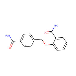 NC(=O)c1ccc(COc2ccccc2C(N)=O)cc1 ZINC000016759181