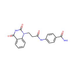 NC(=O)c1ccc(NC(=O)CCn2c(=O)[nH]c(=O)c3ccccc32)cc1 ZINC000012605377